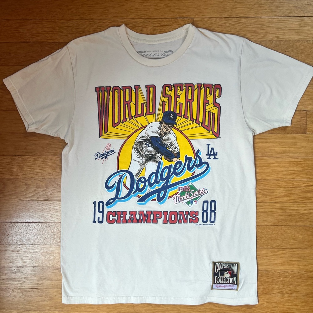 Mitchell & Ness Cooperstown Collection Dodgers World Series Champions Tee SZ M